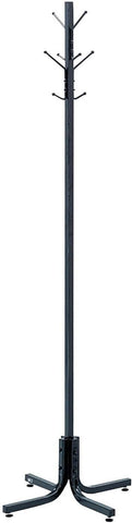 Coat Rack 4 Double Hooks [4163] Safco Black Coat Rack 4163BL