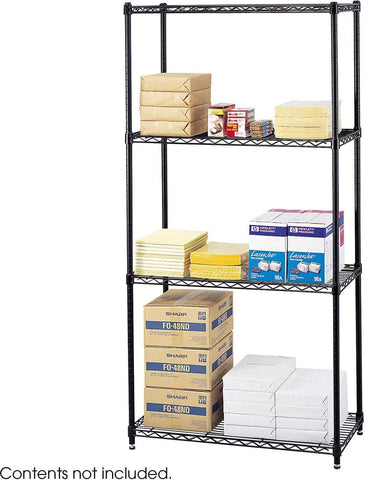 Commercial Wire Shelving 36 x 18" Black [5276BL] Safco Shelving 5276BL