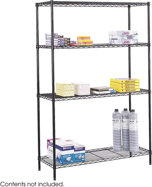 Commercial Wire Shelving 48 x 18" Black [5241BL] Safco Shelving 5241BL