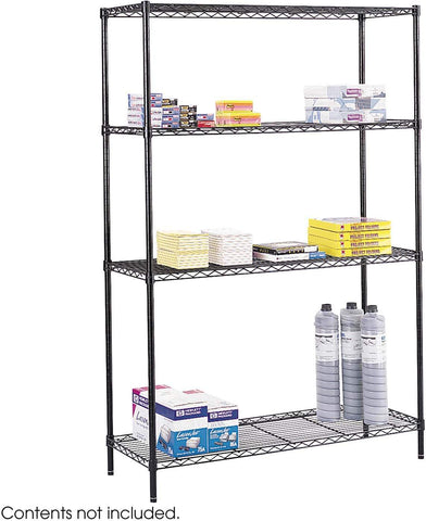 Commercial Wire Shelving 48 x 18" Black [5241BL] Safco Shelving 5241BL