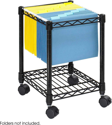 Compact Mobile File Cart Black [5277BL] Safco File Cabinet 5277BL