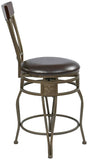 Cosmo Metal Swivel Bar Stool Espresso Faux Leather Seat [CSM2630-ES] Office Star Stool CSM2630-ES