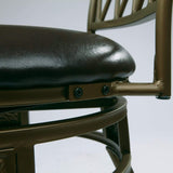 Cosmo Metal Swivel Bar Stool Espresso Faux Leather Seat [CSM2630-ES] Office Star Stool CSM2630-ES