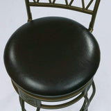 Cosmo Metal Swivel Bar Stool Espresso Faux Leather Seat [CSM2630-ES] Office Star Stool CSM2630-ES