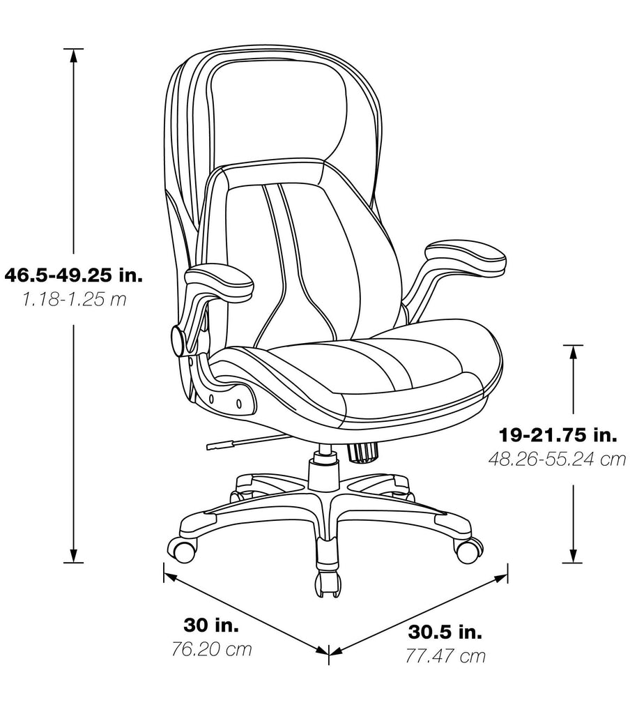 Deluxe Bonded Leather Executive Chair With FlipUp Arms [ECH620636