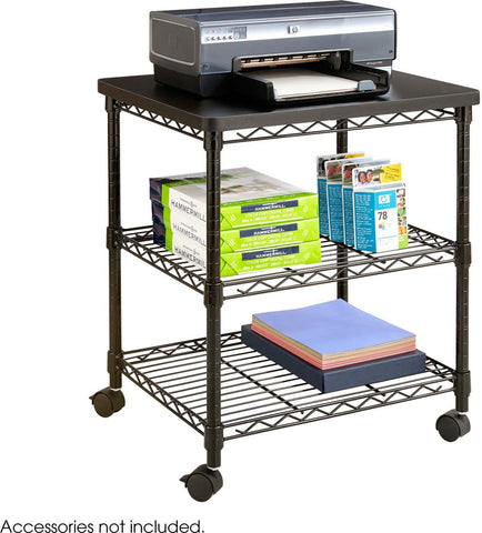 Desk Side Wire Machine Stand Black [5207BL] Safco Machine Stand 5207BL