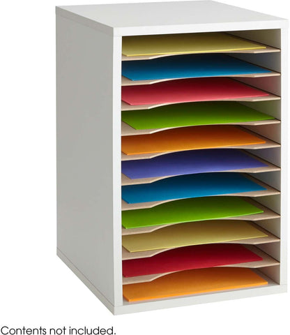 Desktop Sorter Vertical 11 Compartment [9419] Safco Gray Vertical File Cabinet 9419GR