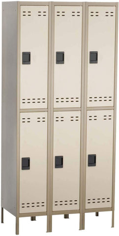 Double Tier Locker 3 Column [5526] Safco Tan Office Lockers 5526TN