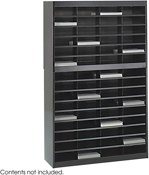 E-Z Stor® Literature Organizer 60 Letter-Size Compartments [9231] Safco Black Literature Organizer 9231BLR