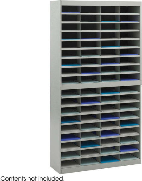 E-Z Stor® Literature Organizer 72 Letter-Size Compartments [9241] Safco Gray Literature Organizer 9241GRR