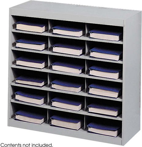 E-Z Stor® Steel Project Organizer 18 Compartments Gray [9264GR] Safco Project Organizer 9264GR