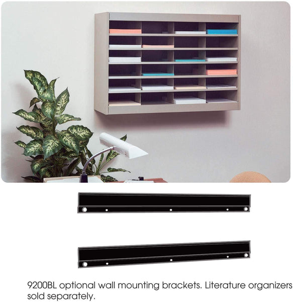 E-Z Stor® Wall Mounting Bracket Black [9200BL] Safco Wall Mounting Bracket 9200BL