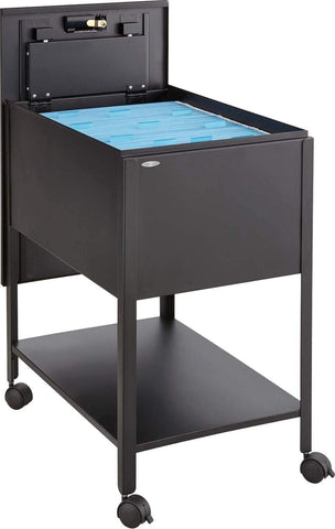 Extra Deep Mobile Tub File with Lock Black [5363BL] Safco File Cabinet 5363BL