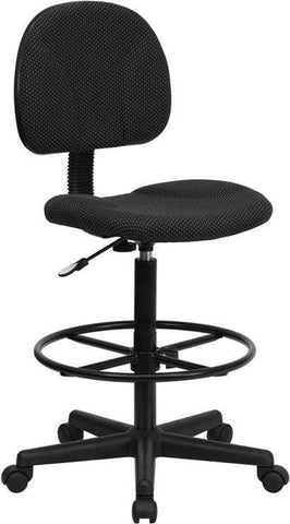 Flash Adjustable Range Drafting Chair [BT-659-BLK-GG] Flash Furniture Black / No Arms Drafting Chair BT-659-BLK-GG