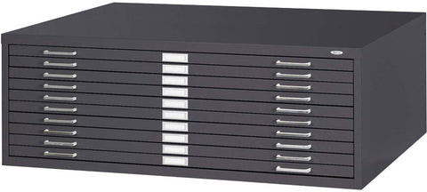 Flat File 10 Drawer For 30" x 42 Documents Steel [4986] Safco Black Flat File 4986BL