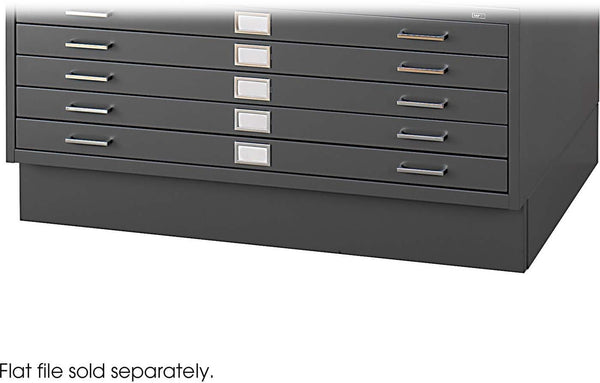 Flat File Closed Base for 4996 and 4986 Steel [4997] Safco Black Flat File 4997BLR