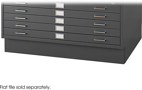 Flat File Closed Base for 4996 and 4986 Steel [4997] Safco Black Flat File 4997BLR