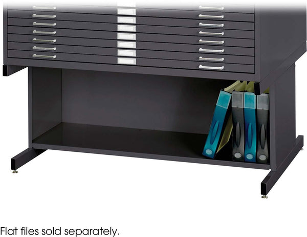 Flat File High Base for 4996 and 4986 Steel [4977] Safco Black Flat File 4977BL