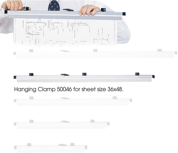 Hanging Clamps For 36 x 48" Sheets 36" [50046] Safco Hanging Clamps 50046