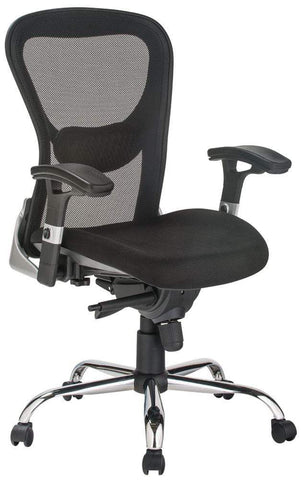 Harwick Deluxe Ergonomic Mesh Office Chair [3052] Harwick Black / Included - No Additional Charge / Standard Rolling Casters - Included Mesh Chair 3052