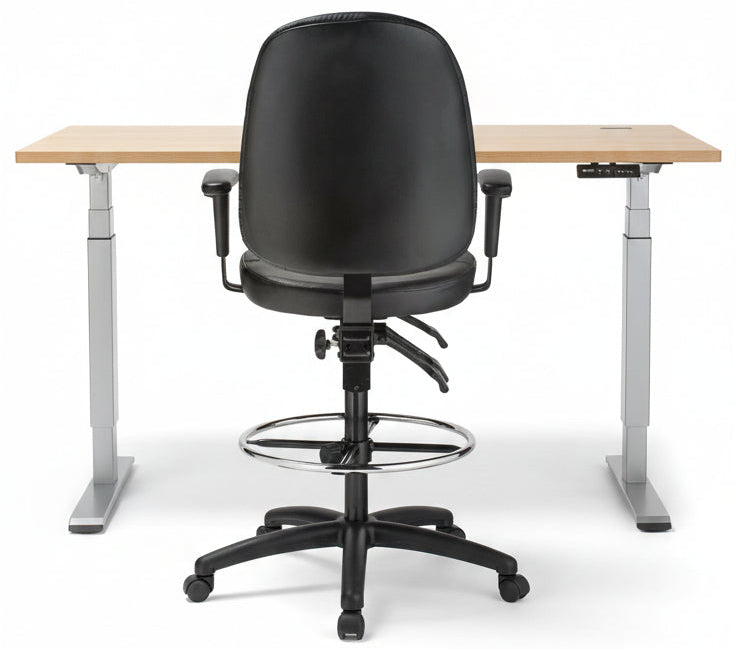 Harwick Ergonomic Leather Drafting Chair [6058C-D-L] â Office Chairs Unlimited â Free Shipping!