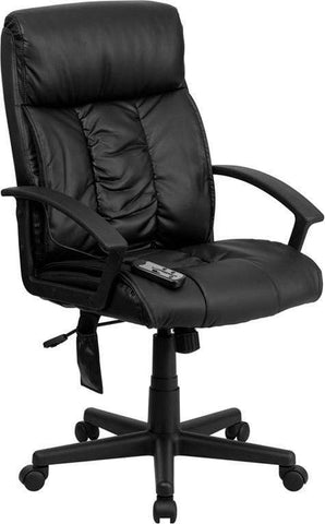 High Back Executive Massage Chair [BT-9578P-GG] Flash Furniture Leather Office Chair BT-9578P-GG