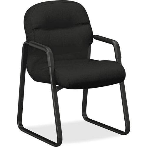 HON Leather Pillow Soft Guest Chair [2093] HON Black Fabric CU10T / FREE Tailgate Delivery Guest Chair HON2093CU10T
