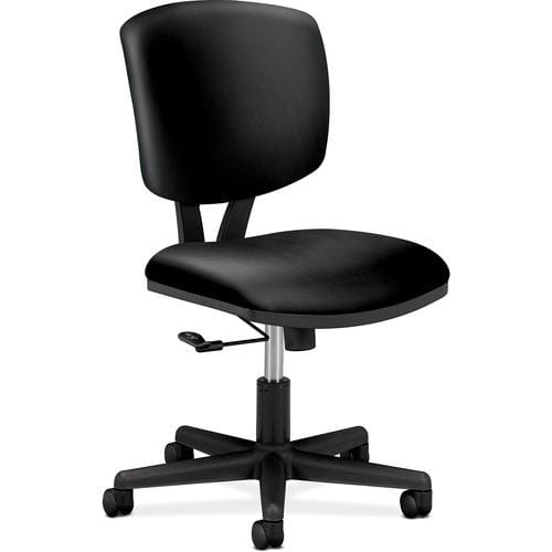HON Volt&trade; Series Office Chair [5701] HON Black Leather SB11T ($29.99) / No Arms Home Office Chair HON5701SB11T