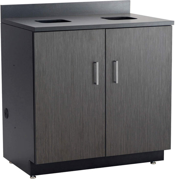 Hospitality Waste Management Base Cabinet [1704] Safco Asian Night Black Storage Unit 1704AN