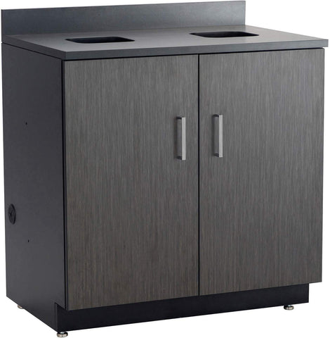 Hospitality Waste Management Base Cabinet [1704] Safco Asian Night Black Storage Unit 1704AN