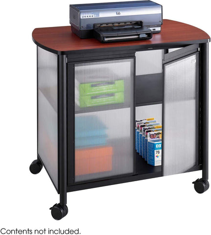 Impromptu® Deluxe Machine Stand with Doors [1859] Safco Black Machine Stand 1859BL