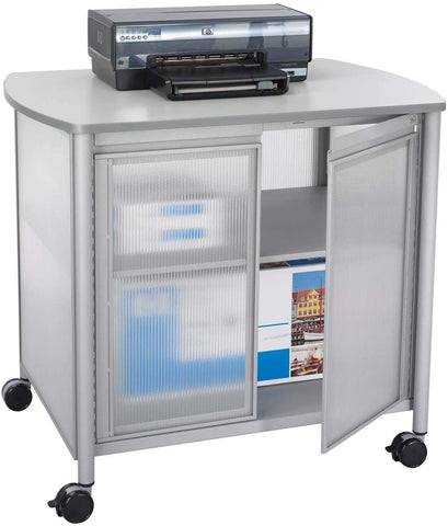 Impromptu® Deluxe Machine Stand with Doors [1859] Safco Gray Machine Stand 1859GR