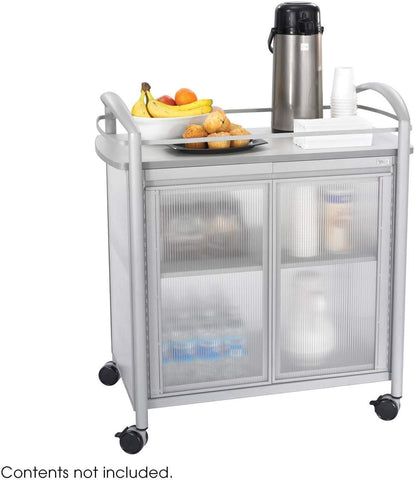 Impromptu® Refreshment Cart Hospitality & Beverage Cart [8966] Safco Gray Serving Cart 8966GR