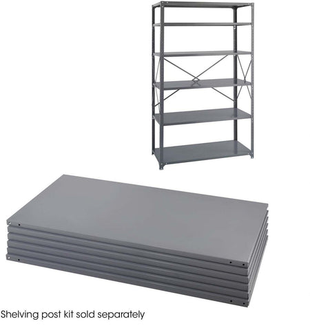 Industrial Steel Shelving Shelf Pack 48 x 24" Set of 6 [6255] Safco Shelving 6255