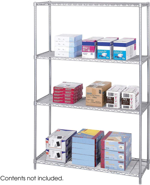 Industrial Wire Shelving 48 x 18" [5291] Safco Metallic Gray Shelving 5291GR