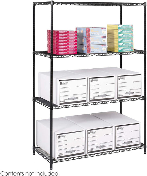 Industrial Wire Shelving 48 x 24" [5294] Safco Black Shelving 5294BL