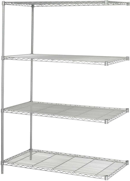 Industrial Wire Shelving Add-On Kit 48 x 24" [5295] Safco Metallic Gray Shelving 5295GR