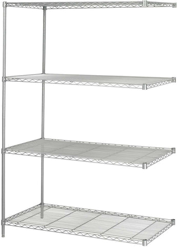 Industrial Wire Shelving Add-On Kit 48 x 24" [5295] Safco Metallic Gray Shelving 5295GR