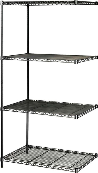 Industrial Wire Shelving Add-On Unit 24 x 36" [5289] Safco Black Shelving 5289BL