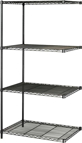 Industrial Wire Shelving Add-On Unit 24 x 36" [5289] Safco Black Shelving 5289BL