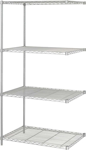 Industrial Wire Shelving Add-On Unit 24 x 36" [5289] Safco Metallic Gray Shelving 5289GR