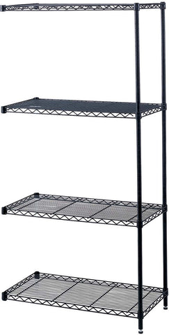 Industrial Wire Shelving Add-On Unit 48 x 18" [5292] Safco Black Shelving 5292BL