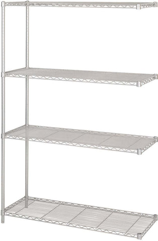 Industrial Wire Shelving Add-On Unit 48 x 18" [5292] Safco Metallic Gray Shelving 5292GR