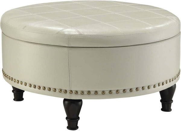 INSPIRED by Bassett Augusta Storage Ottoman [BP-AUOT32] Office Star Cream Ottoman BP-AUOT32-B28