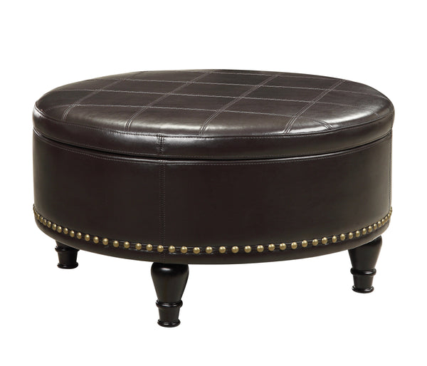 INSPIRED by Bassett Augusta Storage Ottoman [BP-AUOT32] Office Star Espresso Ottoman BP-AUOT32-B1