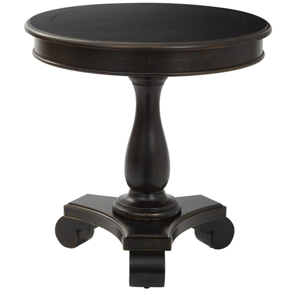 Inspired by Bassett Avalon Round Accent Table [BP-AVLAT] Office Star Antique Black Accent Table BP-AVLAT-YCM1