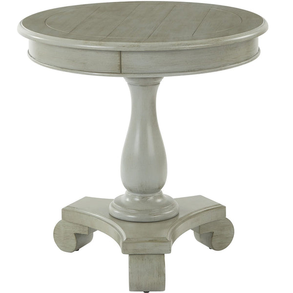 Inspired by Bassett Avalon Round Accent Table [BP-AVLAT] Office Star Antique Grey Accent Table BP-AVLAT-YM19