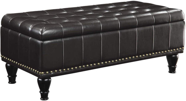INSPIRED by Bassett Caldwell Storage ottoman [BP-CDOT45] Office Star Espresso Ottoman BP-CDOT45-B1