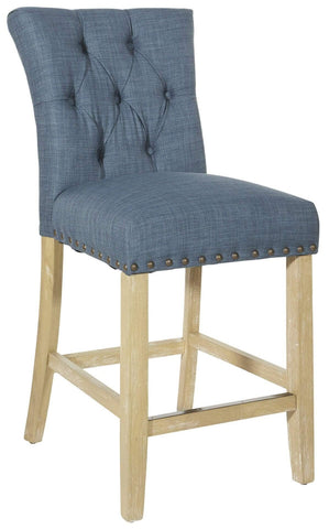 INSPIRED by Bassett Preston 24" Counter Stool [BP-PSBS24K] Office Star Marlow Indigo Bar Stool BP-PSBS24K-M36