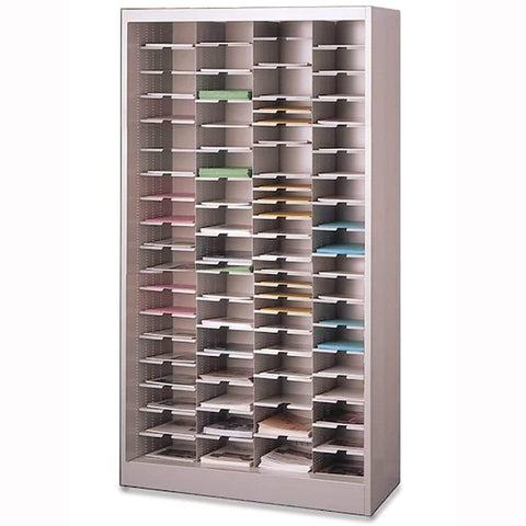 Mayline 42"x80" Cabinet 56 Pockets Pebble Gray [4280ND109] Mayline Document Storage 4280ND109